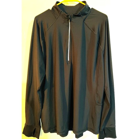 New Xersion Quick-Dri Pullover XXL Black Long Sleeve 1/2 Zip Athletic Jacket - Picture 1 of 3